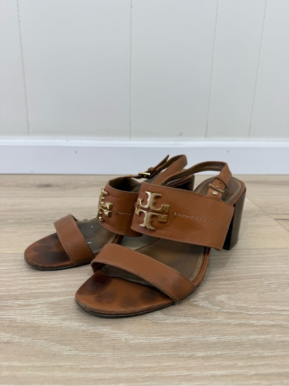 Tory Burch Tan Everly 65mm Block Heel Sandal